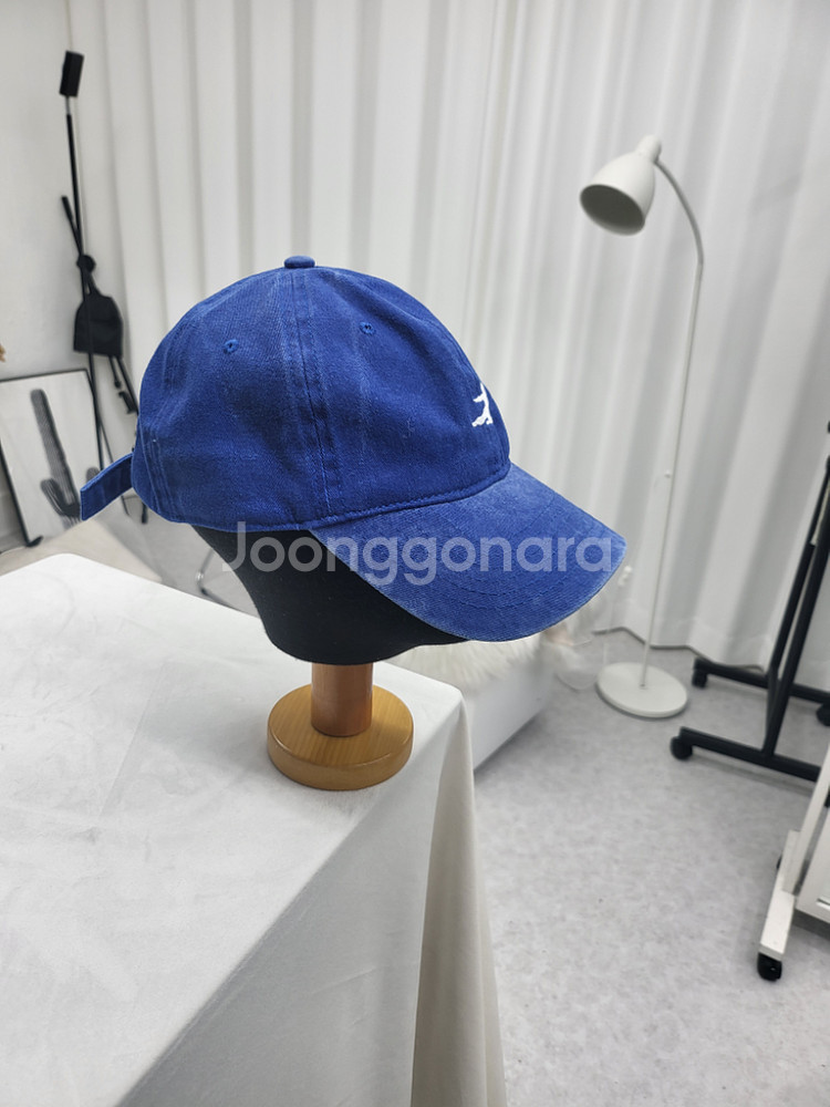 볼캡 야구 모자 블루 파랑 피그먼트 워싱--2