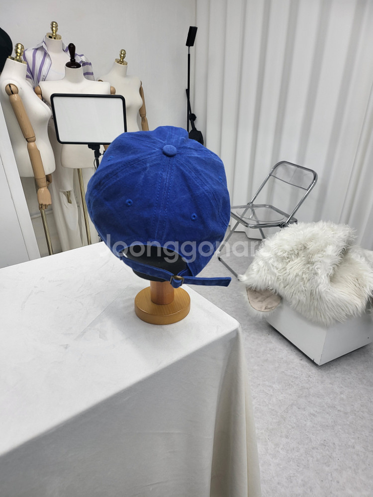 볼캡 야구 모자 블루 파랑 피그먼트 워싱--4