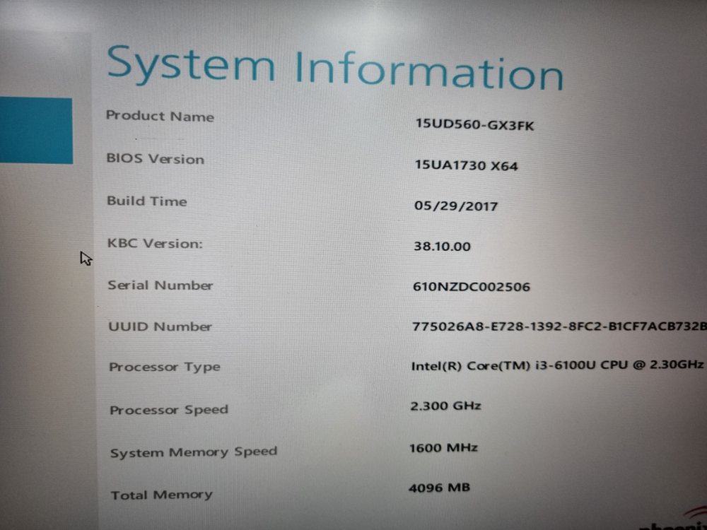부품용 LG 노트북 이미지