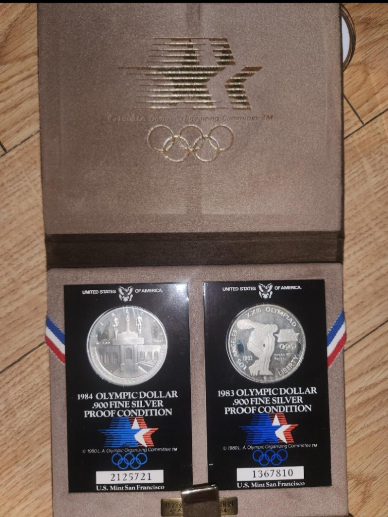 1984년 미국LA올림픽기념은화입니다. 진품보장
