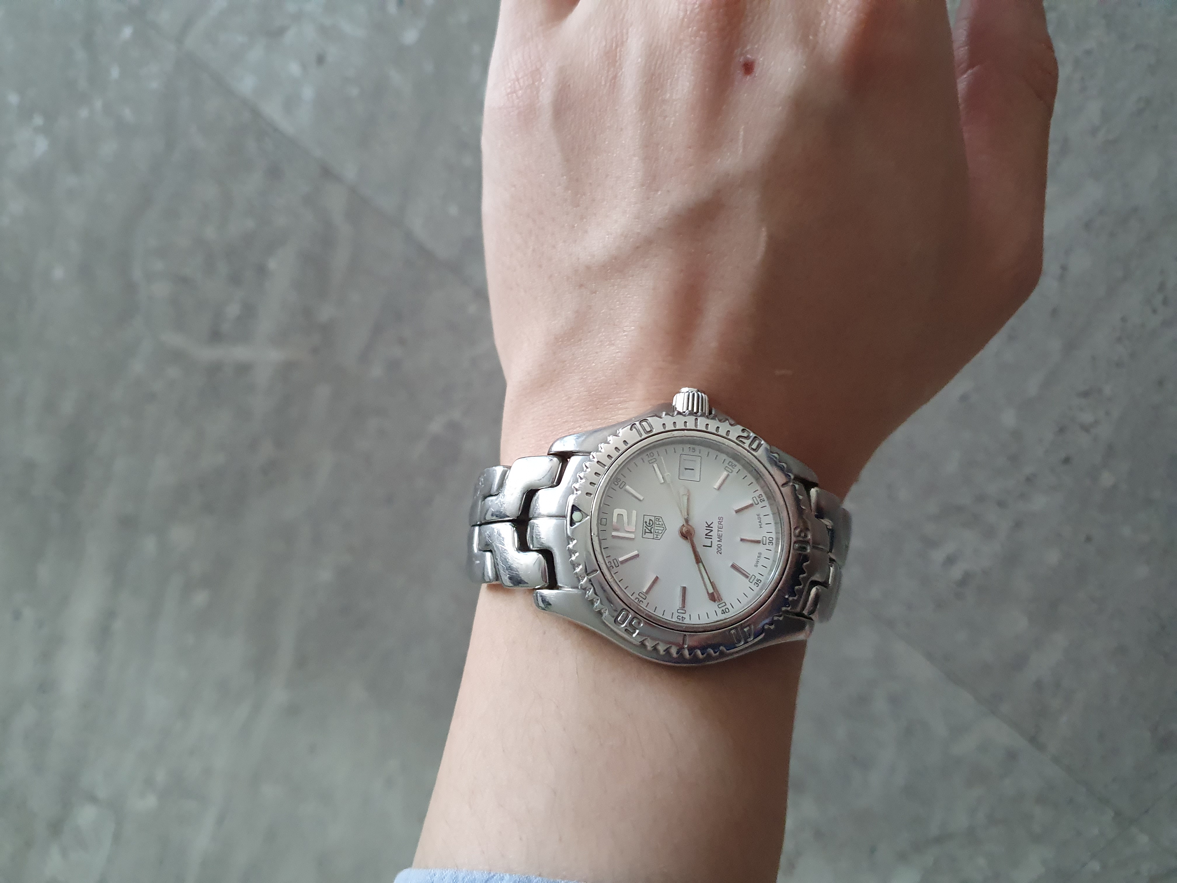 태그호이어 링크 흰색다이얼(WT1214) 쿼츠 시계