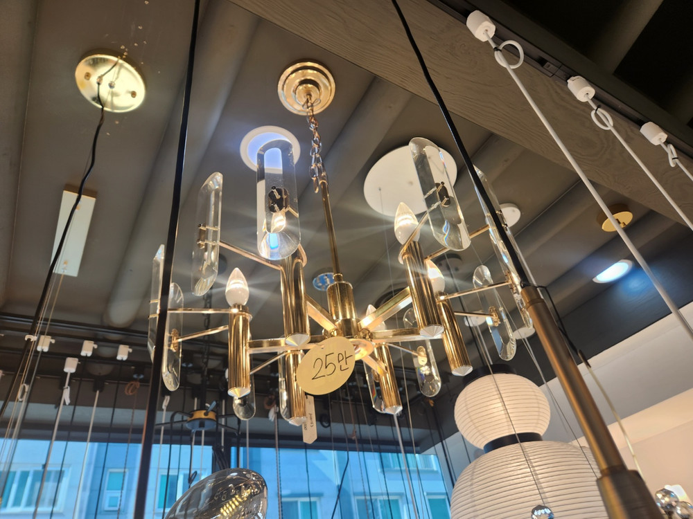 크리스탈6등 식탁등--1