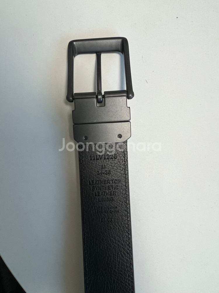 리바이스 남자 캐쥬얼 양면 가죽 벨트 브라운 블랙--1
