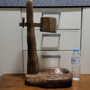 대형 통나무 등잔대 인테리어 장식품 (높이 51cm)