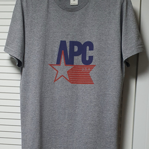 아페세-U.S 그래픽 티셔츠-멜란지 그레이(XL)