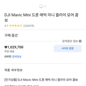 DJI MAVIC MINI1 드론