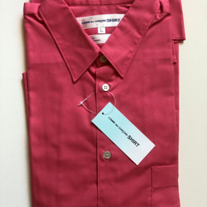 L) 꼼데가르송 셔츠라인 핑크셔츠