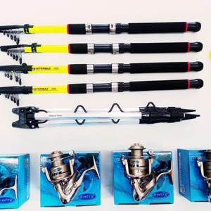 원투낚시대 3.3m 4대+5000번릴 4대+릴줄+받침대
