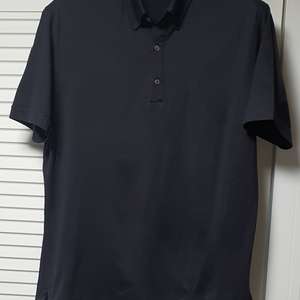 타임옴므-하프 버튼 칼라 티셔츠-블랙(105)