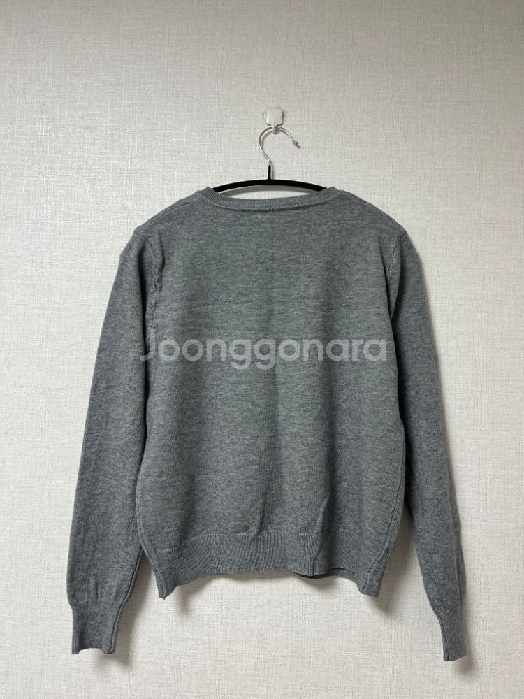 새상품 니트 가디건 스웨터 단추 그레이 회색--2