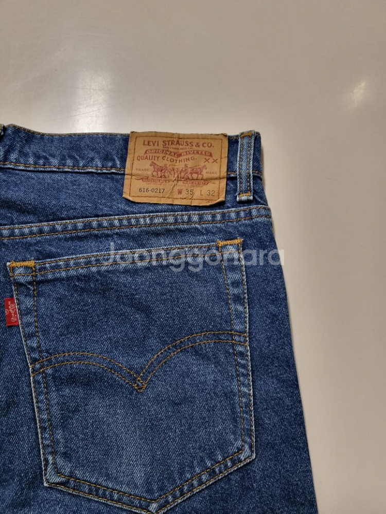 34)리바이스 606-0217 데님 생지 워싱 해외판--2
