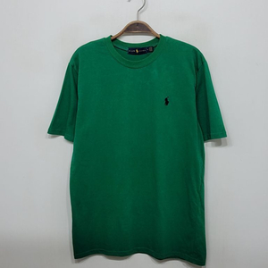(M) 랄프로렌 폴로 반팔티 녹색 로고 면티셔츠