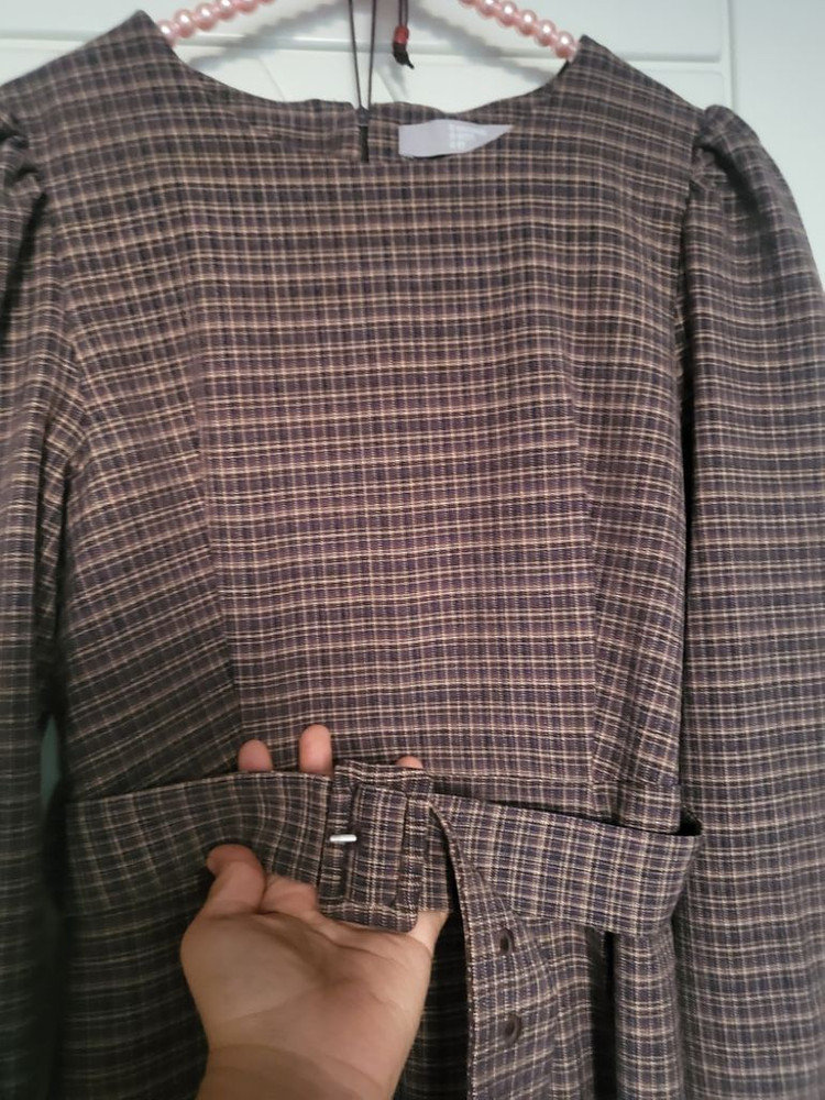 (새상품) 에잇세컨즈 긴팔 허리 벨트 미니 원피스--2