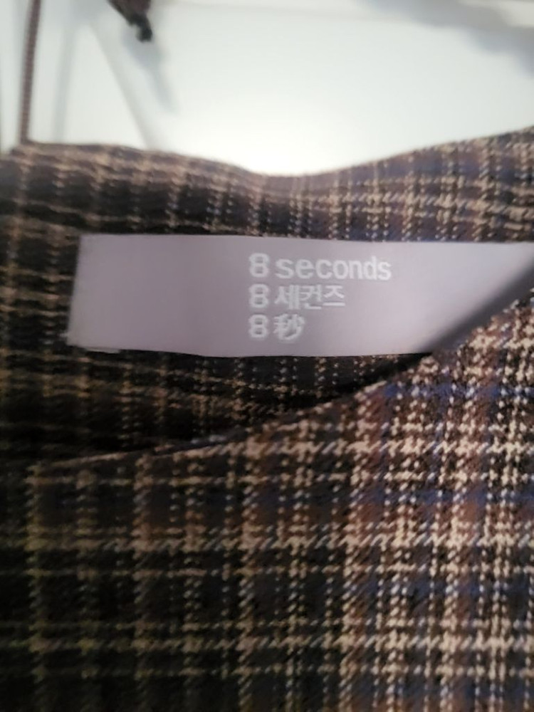 (새상품) 에잇세컨즈 긴팔 허리 벨트 미니 원피스--3