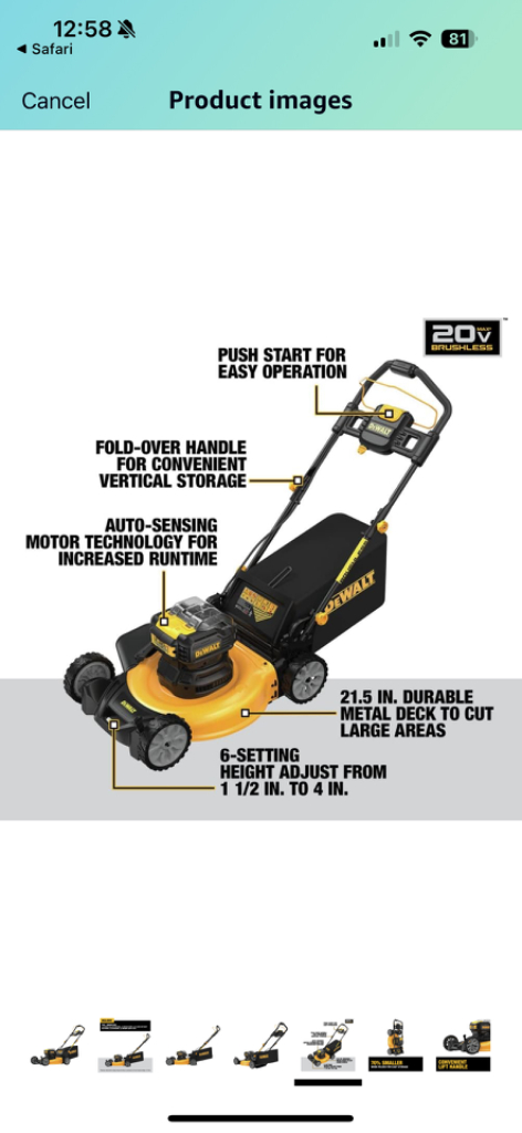 디월트 배터리식 잔디깍이 mower--3