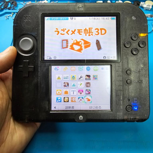 닌텐도2ds 3ds 일본판일판 클리어블랙B+급우고메모