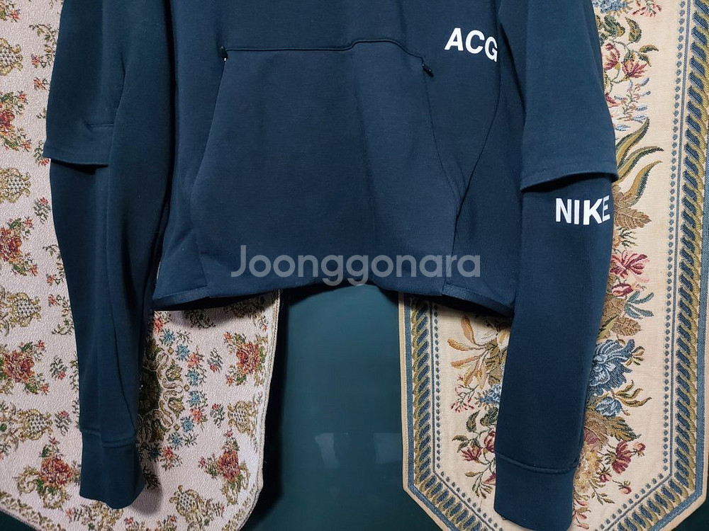 S 나이키 ACG 통풍 크롭 후드 티셔츠--2