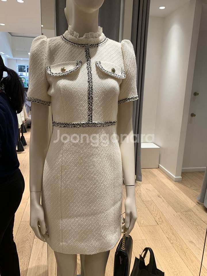 산드로 정품 트위드 드레스--1
