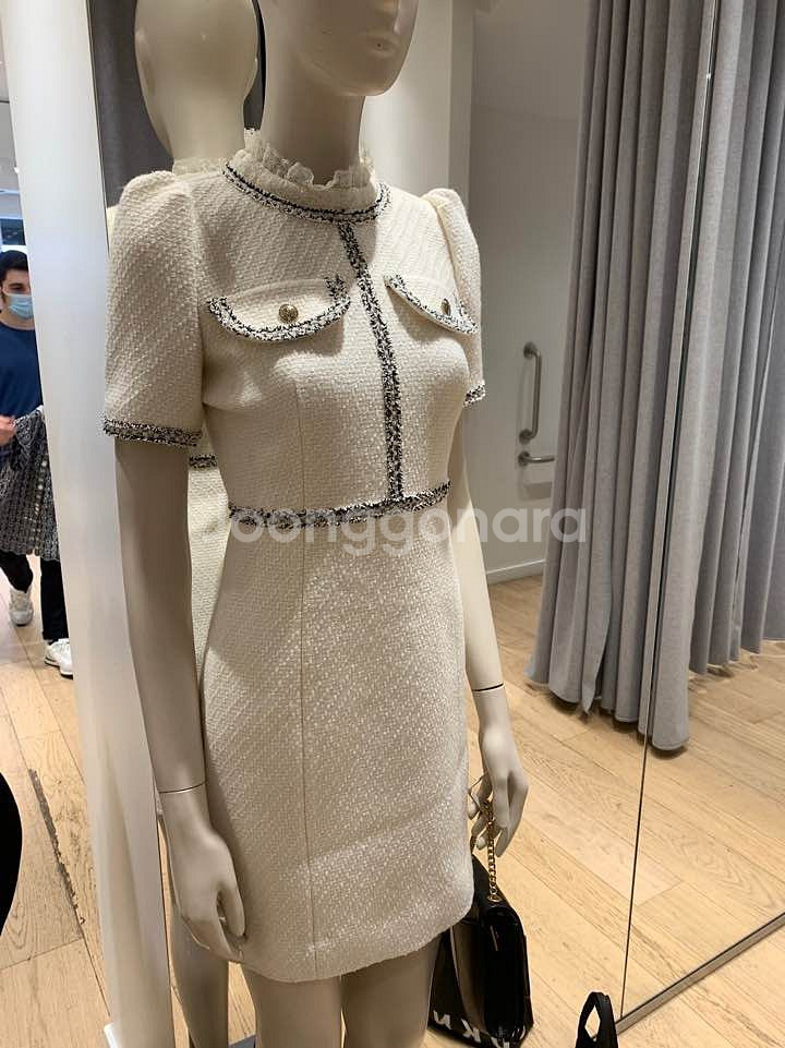 산드로 정품 트위드 드레스--2