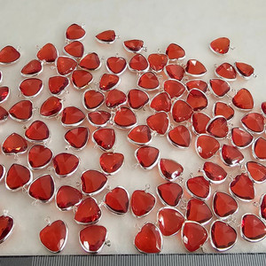 금속 실버테 하트레드 100개 일괄