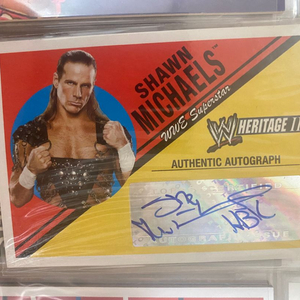 WWE topps heritage2 숀마이클스 오토 카