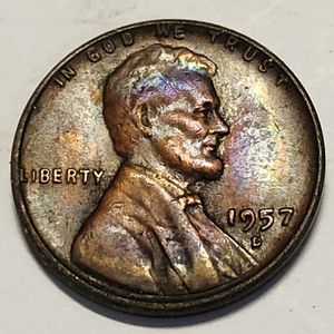 다이칩 멀티에러 동전 미국주화 링컨 밀페니 1957 D