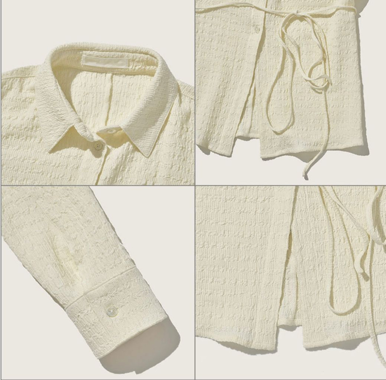 플랙(PLAC)/ 링클스트랩 셔츠(아이보리, 시착상품) 이미지