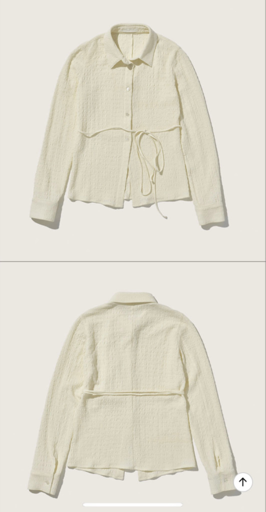 플랙(PLAC)/ 링클스트랩 셔츠(아이보리, 시착상품) 이미지