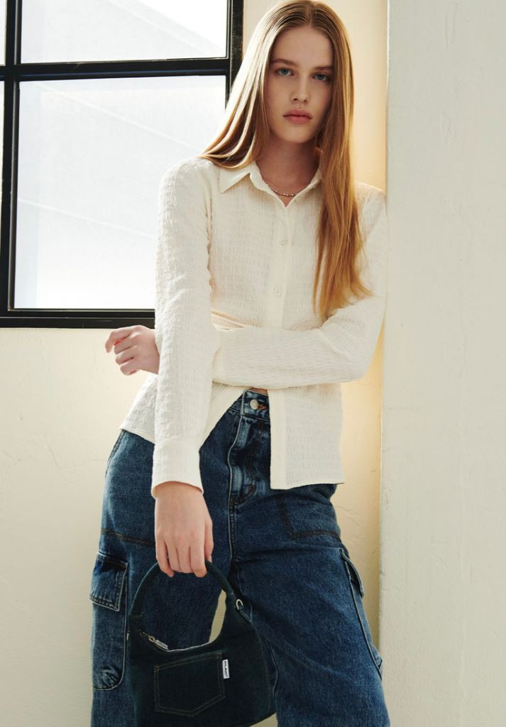 플랙(PLAC)/ 링클스트랩 셔츠(아이보리, 시착상품) 이미지