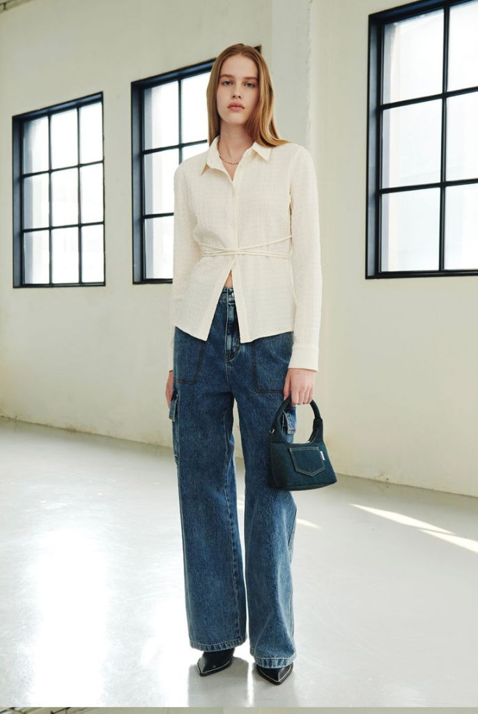 플랙(PLAC)/ 링클스트랩 셔츠(아이보리, 시착상품) 이미지