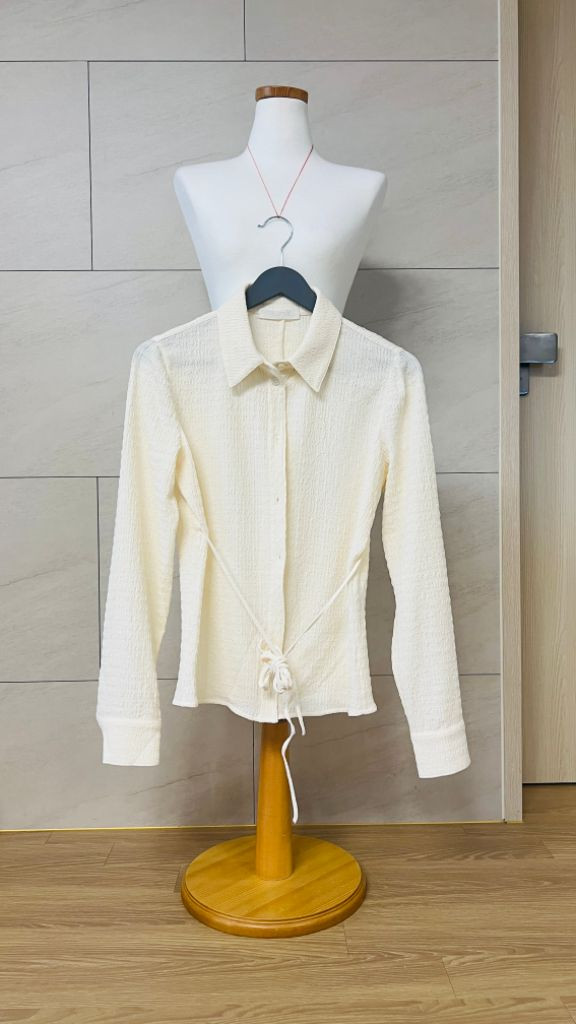 플랙(PLAC)/ 링클스트랩 셔츠(아이보리, 시착상품) 이미지