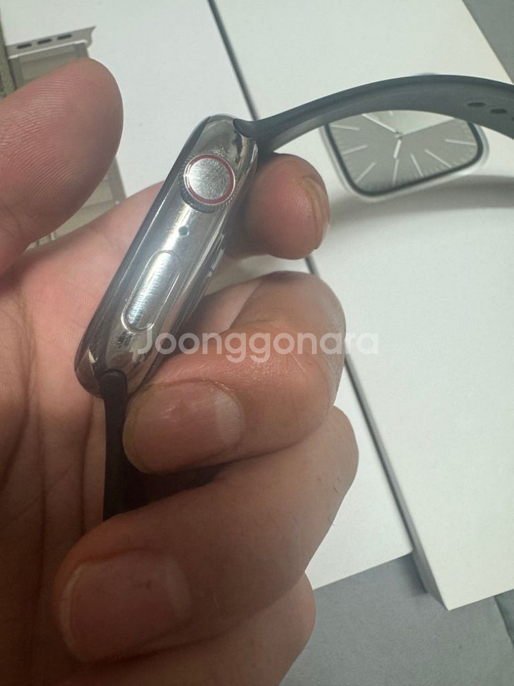 애플워치 9 스테인리스 실버 45mm--1