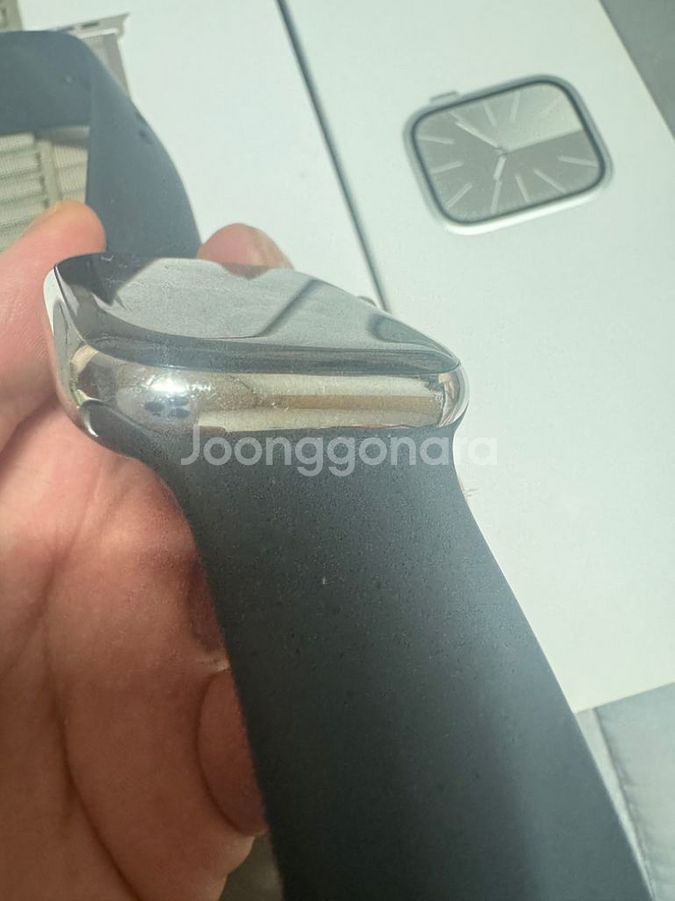 애플워치 9 스테인리스 실버 45mm--2