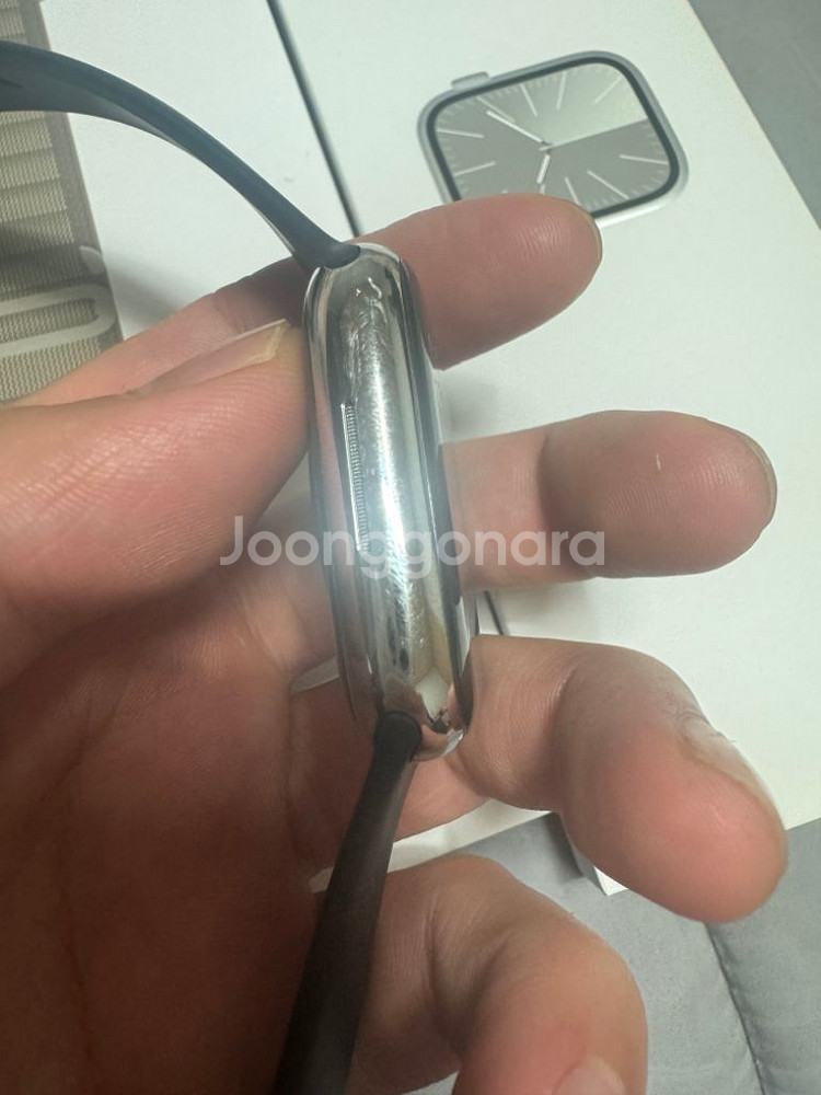 애플워치 9 스테인리스 실버 45mm--4