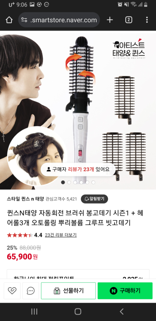 태양 쇼타임 오토 헤어스타일러