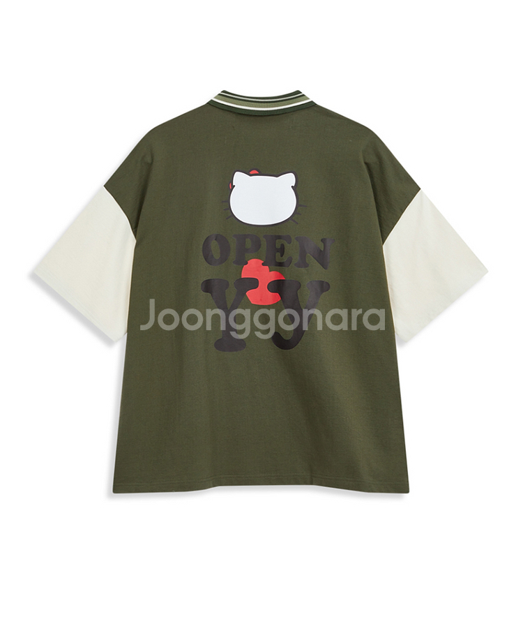 open yy 헬로키티 티셔츠 카키 미개봉L/XL--1