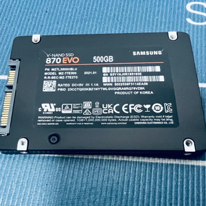 삼성 EVO 970 500GB SSD 2.5인치 팝니다