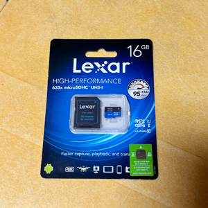 렉사 MicroSDHC카드 633배속 16기가 새상품