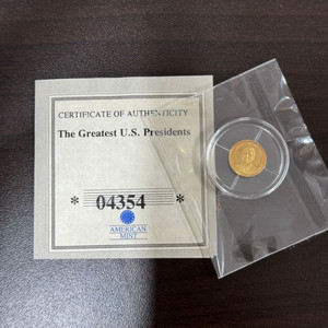 도널드레이건 14K 기념 금메달 0.5g (보증서 포함