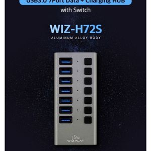 위즈플랫 7포트 USB 허브 개별전원 36W