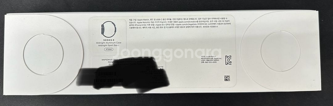 애플 워치gps 41mm 미드나잇 스포츠밴드 미개봉새거--1