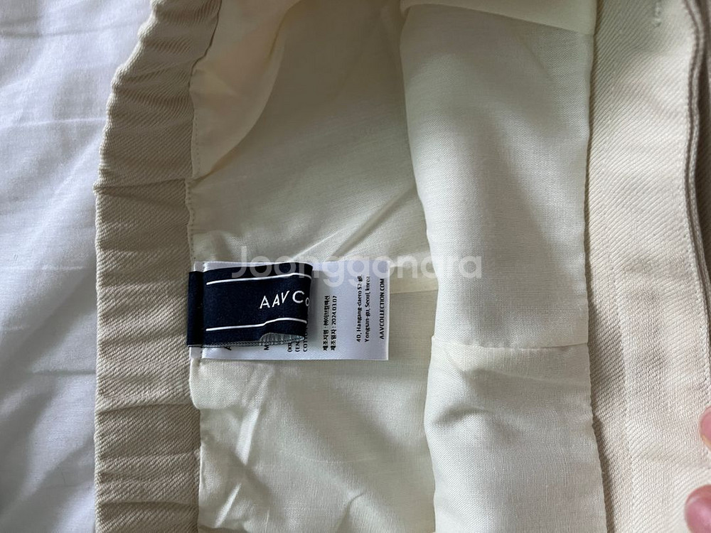 아브컬렉션 wrap skirt pants 라이트베이지L--2