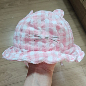 아가방 핑크 베이비 모자
