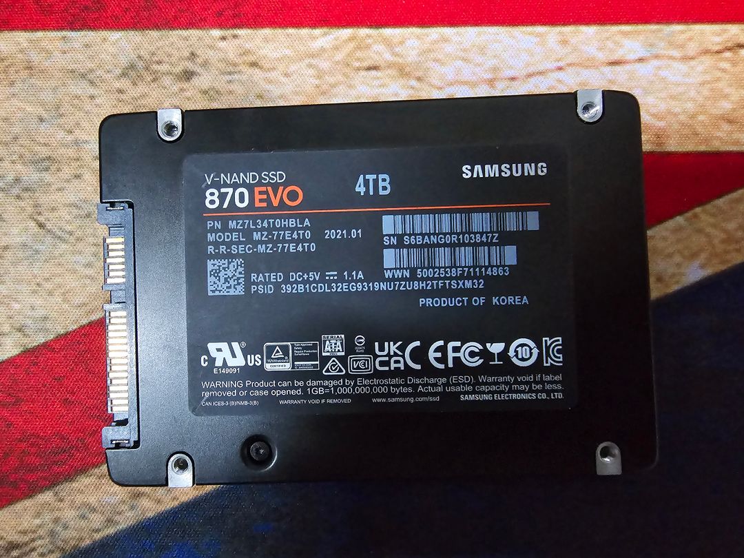 삼성 SSD 870 EVO 4TB