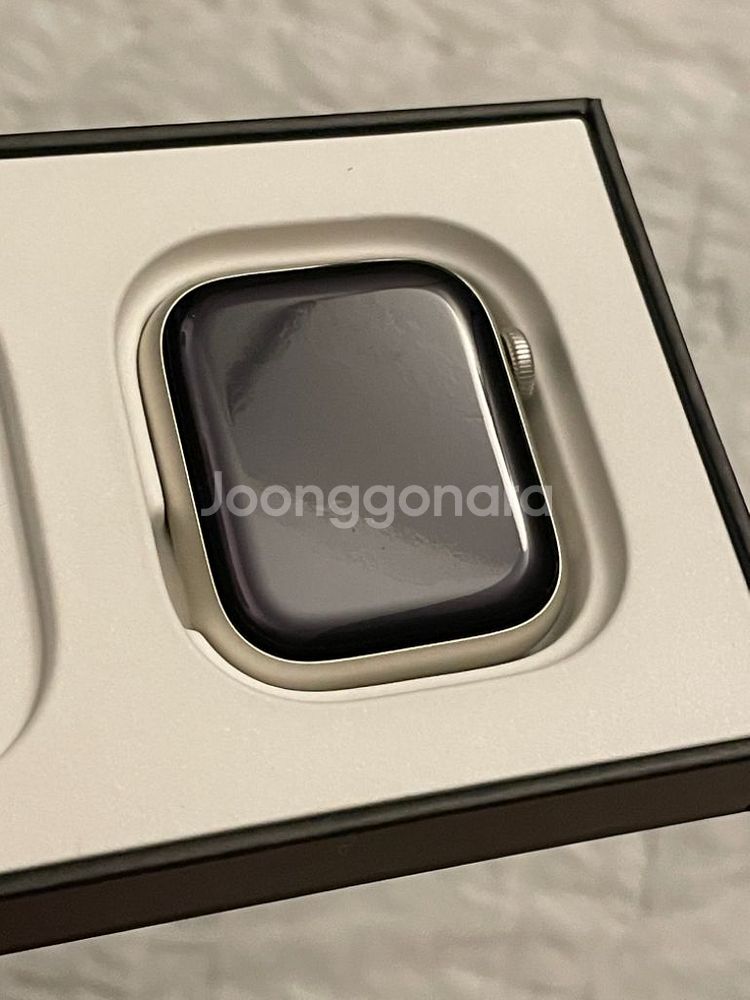 애플워치7 나이키 41mm 스타라이트 gps+밴드+충전--1