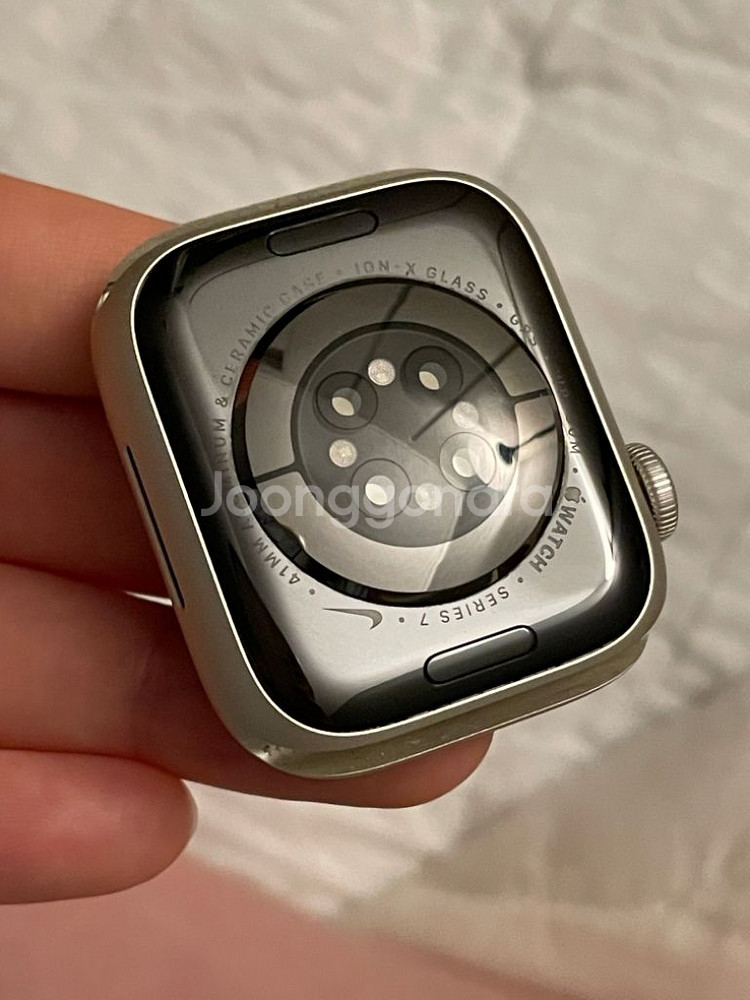 애플워치7 나이키 41mm 스타라이트 gps+밴드+충전--2