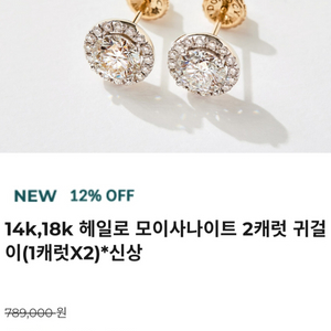 14k 초 럭셔리 예물형 귀걸이