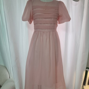 핑크 오간자 드레스