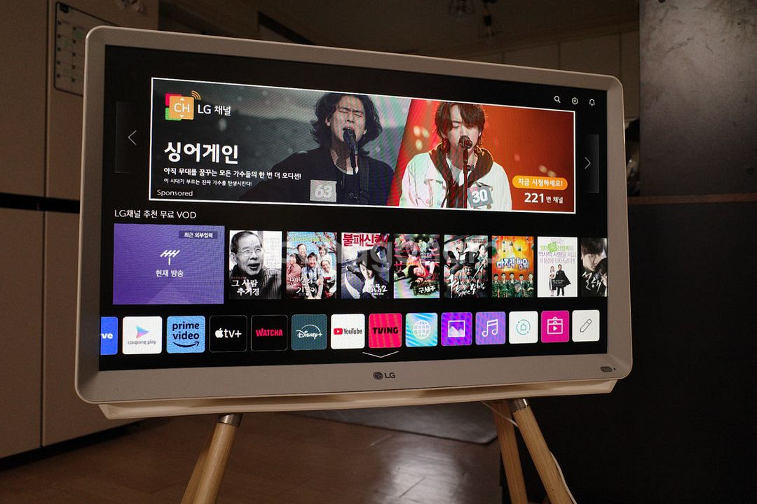 룸앤티비 27TN600S + 전용가방+거치대--8