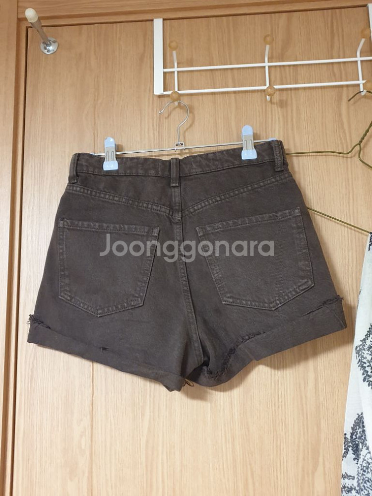 자라 브라운 롤업 반바지 쇼츠--1